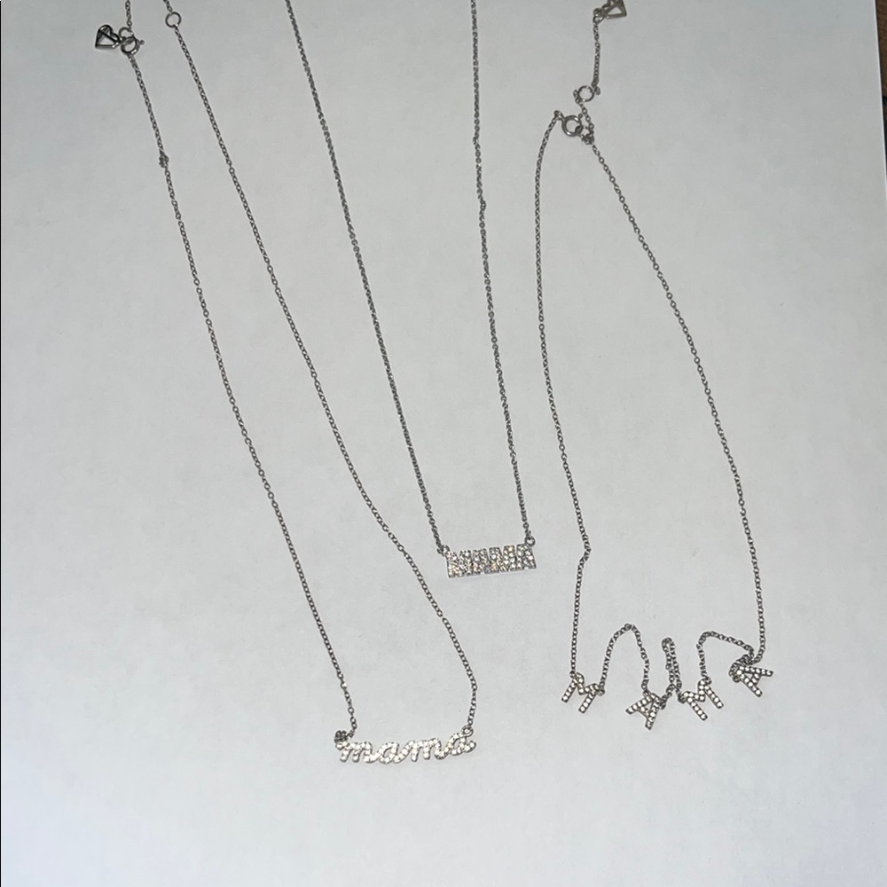 MAMA silver Necklace Set